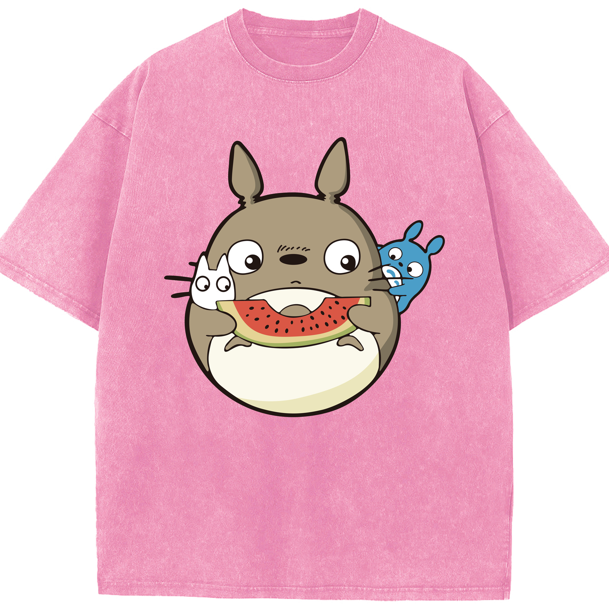 （画像用） となりのトトロ 草壁メイ 草壁サツキ My Neighbor Totoro Satsuki Kusakabe Mei Kusakabe 綿100% ヴィンテージ風 半袖Tシャツ（フロントプリント）